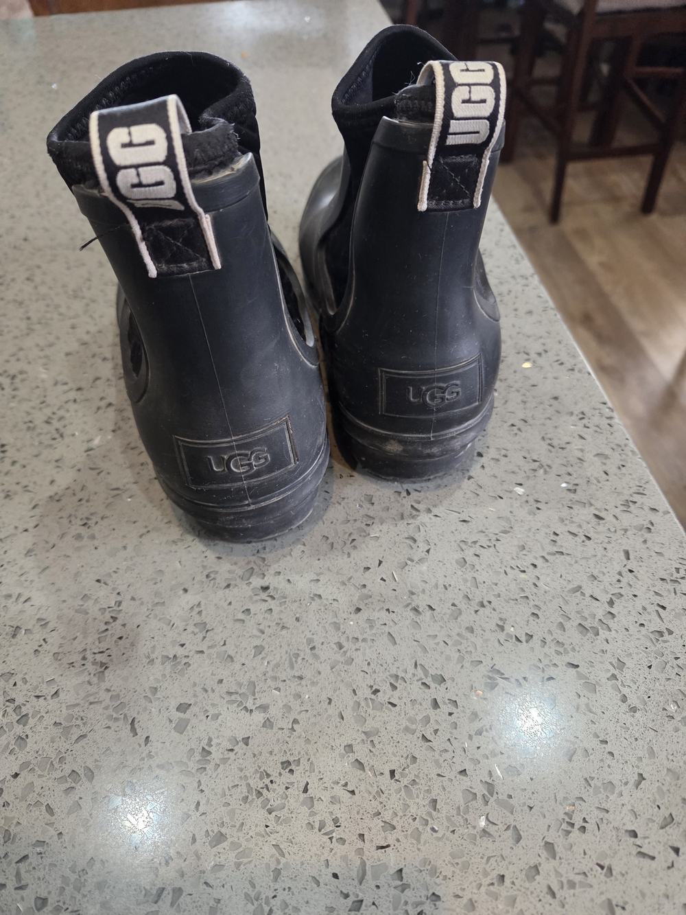 UGG Womens Black Rain Boots